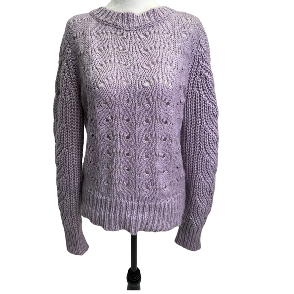 ADY P Mauve Pullover Knit Long Sleeve Sweater Size S - Picture 1 of 11